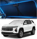 Chevrolet Equinox windshield sunshade installed, custom fit design providing heat and UV protection for SUV interior