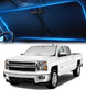 Chevrolet Silverado pickup (2014–2019) featuring a windshield sunshade for interior heat reduction.