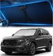 Honda CR-V windshield sunshade installed, custom fit design providing heat and UV protection for SUV interior