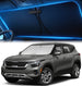 Kia Seltos SUV (2021–2026) featuring a custom-fit windshield sunshade for reliable sun protection.