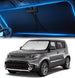 Kia Soul (2014–2019) featuring a windshield sunshade designed to block UV rays and reduce cabin heat.