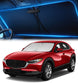 Mazda CX-30 (2019–2025) equipped with a precision-fit windshield sunshade for enhanced interior comfort.