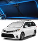 Toyota Sienna 2011–2020 minivan equipped with a custom-fit windshield sunshade for family comfort.